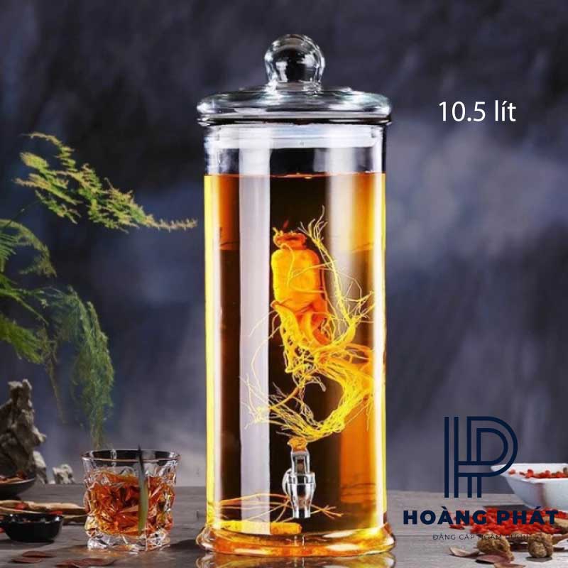 Bán bình thuỷ tinh ngâm rượu 10,5 lít tại TPHCM