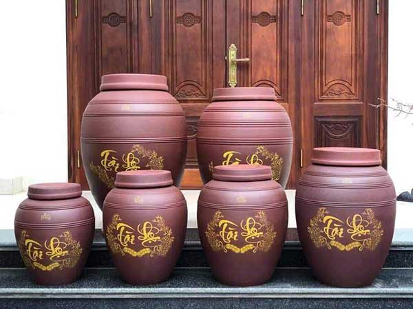 Bình sành Bát Tràng ngâm rượu