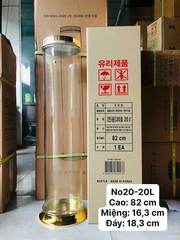 Bình Thuỷ Tinh Ngâm Rượu 20 Lít