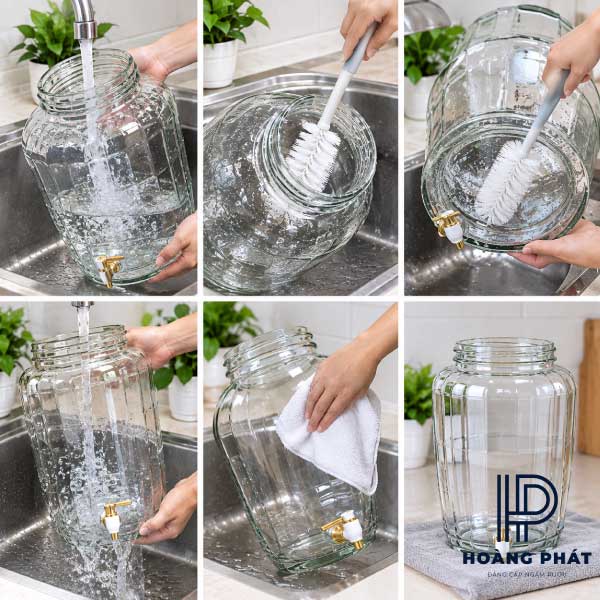 Cách khử mùi bình thủy tinh trước khi ngâm rượu